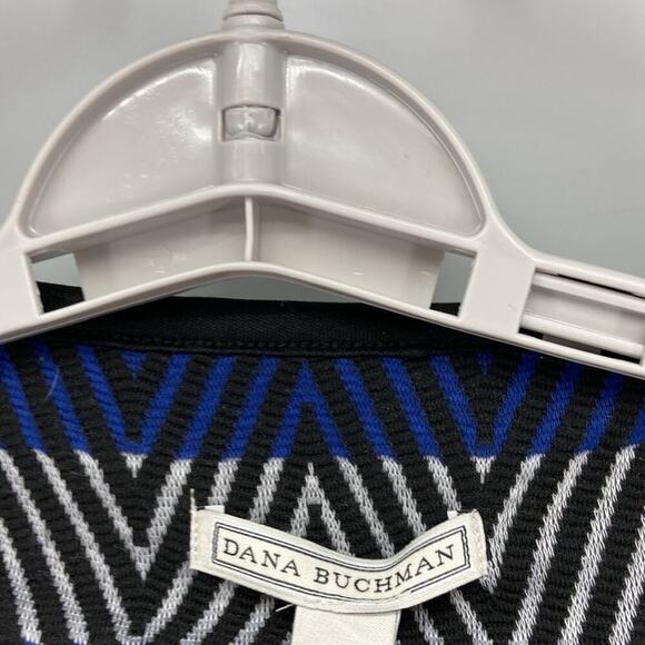 Dana Buchman Warm Luxe Cardigan Duster blue black open front office school sz XL - Picture 2 of 6